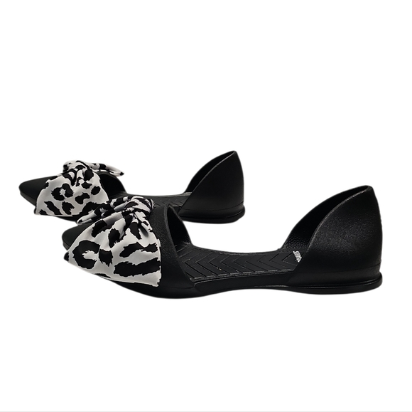 Native Beth Richard Black D'orsay Bow Pointed Toe Shoe 6 - Picture 4 of 9